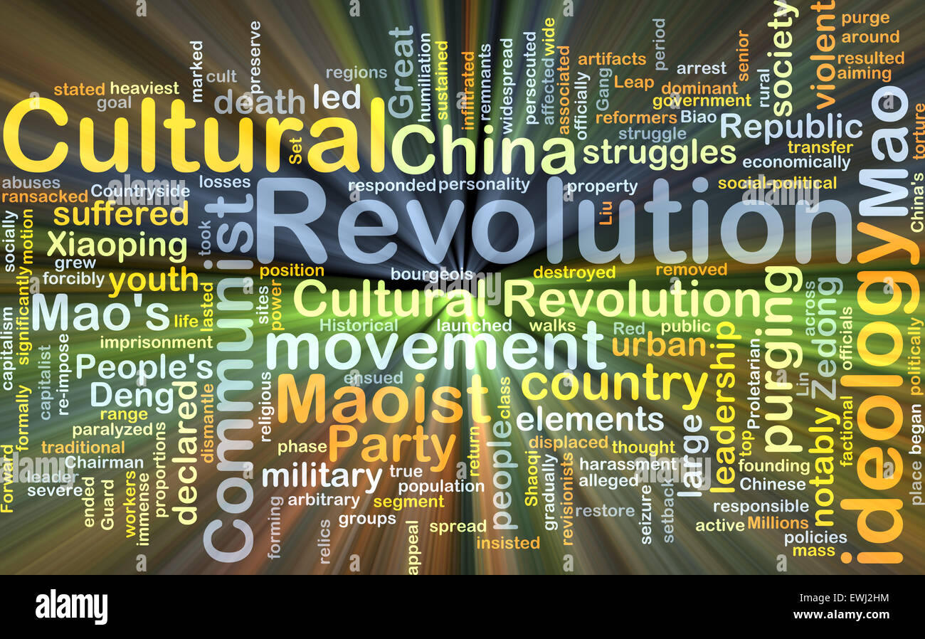 Background concept wordcloud illustration of Cultural Revolution ...