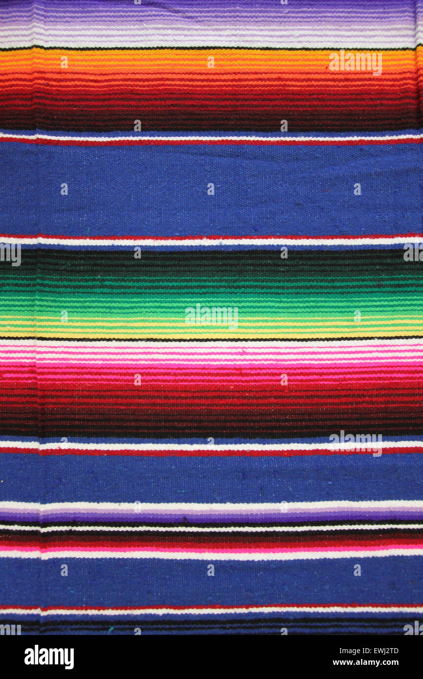 Colorful Mexican Blanket Stock Photo