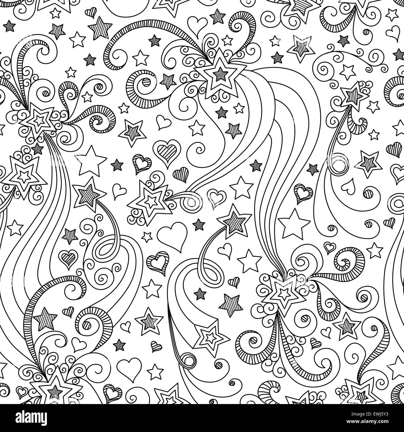 vector seamless black and white star pattern Stock Vector Image & Art ...