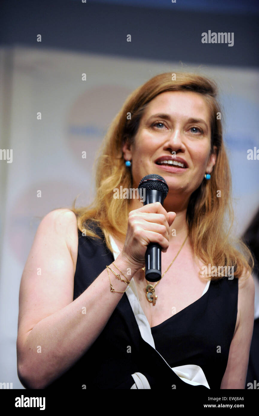 Tokyo, Japan. 26th June, 2015. French actress Emmanuelle Devos attends French Film Festival 2015 Opening Ceremony at Yurakucho Asahi Hall on June 26 2015 in Tokyo, Japan. © Hiroko Tanaka/ZUMA Wire/Alamy Live News Stock Photo