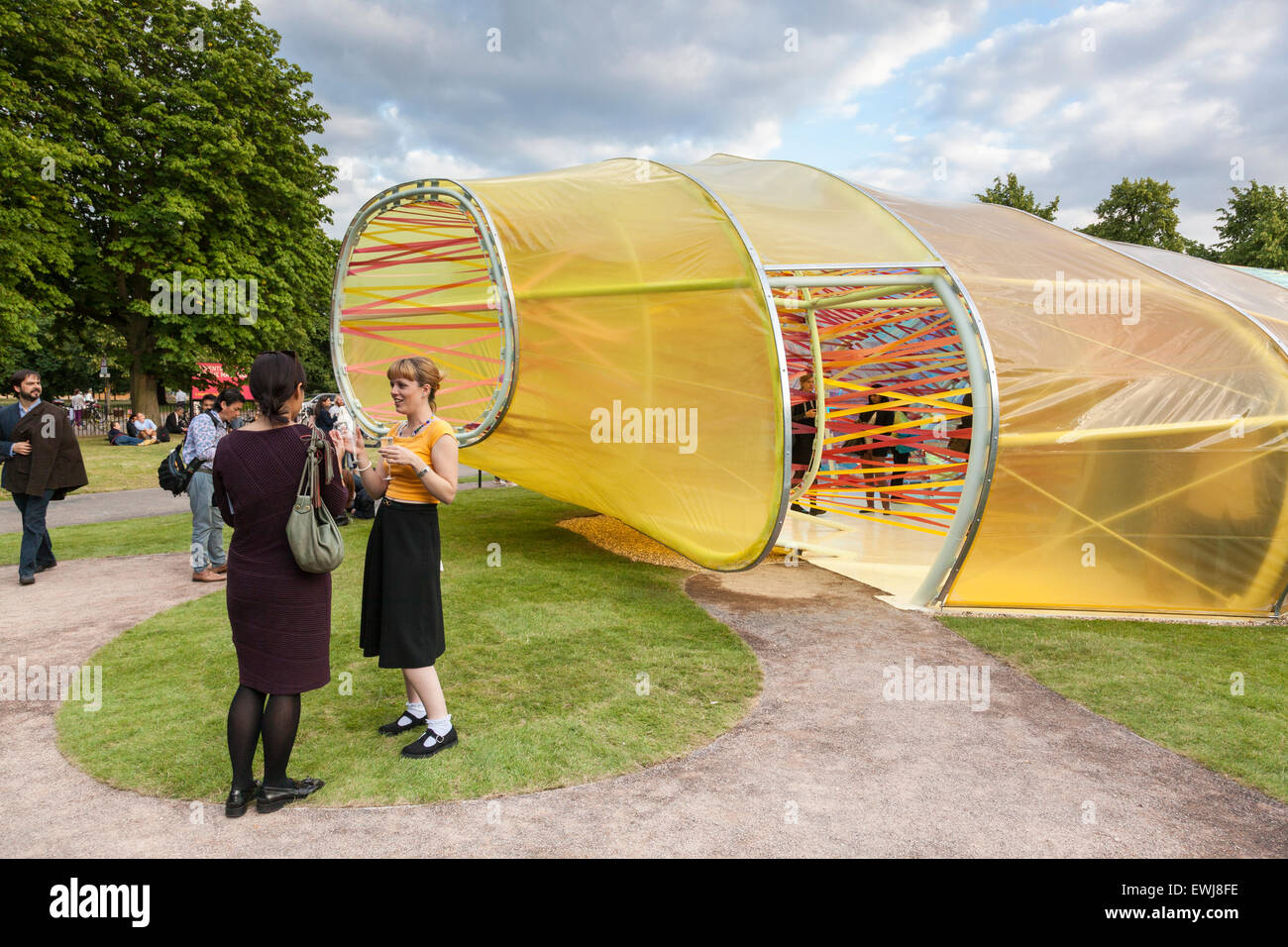Serpentine Pavilion 2015, designed by SelgasCano, in London, UK Stock Photo