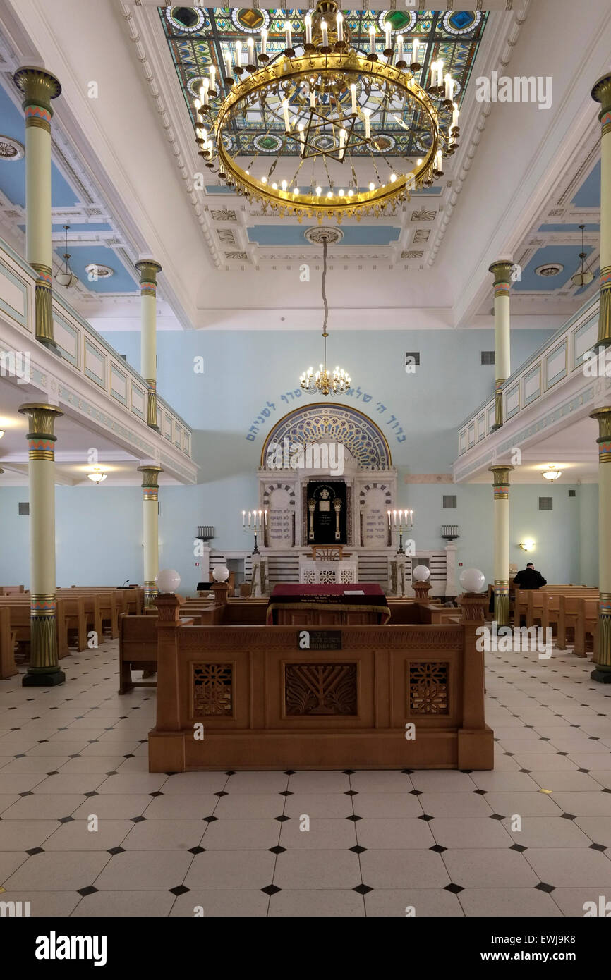 Interior view of the Riga Synagogue, also called Peitav Shul in