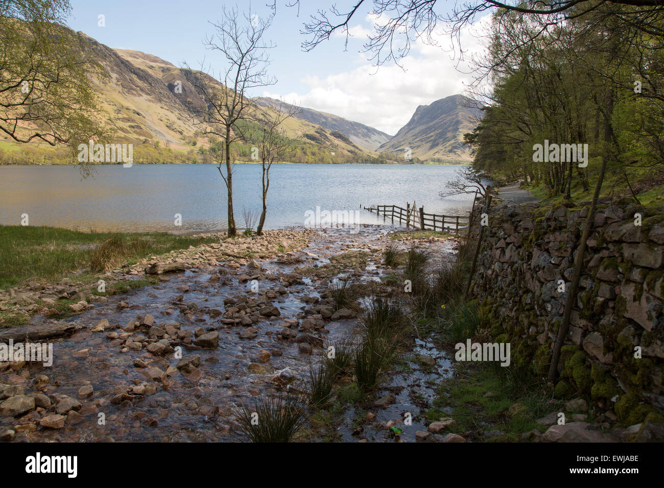 Landscape view of Lake Buttermere, Cumbria, England, UK Stock Photo