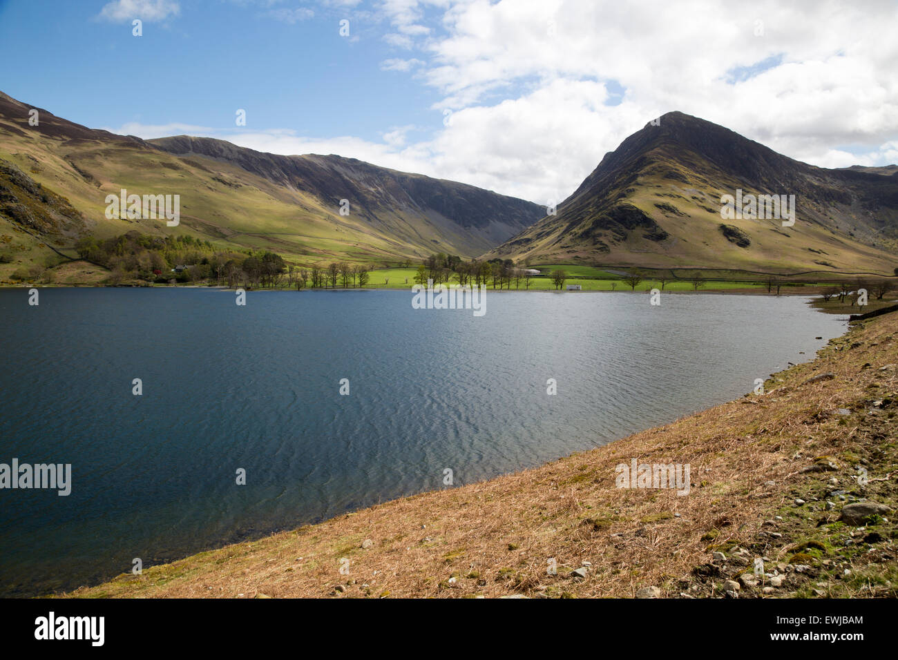 Landscape view of Lake Buttermere, Cumbria, England, UK Stock Photo