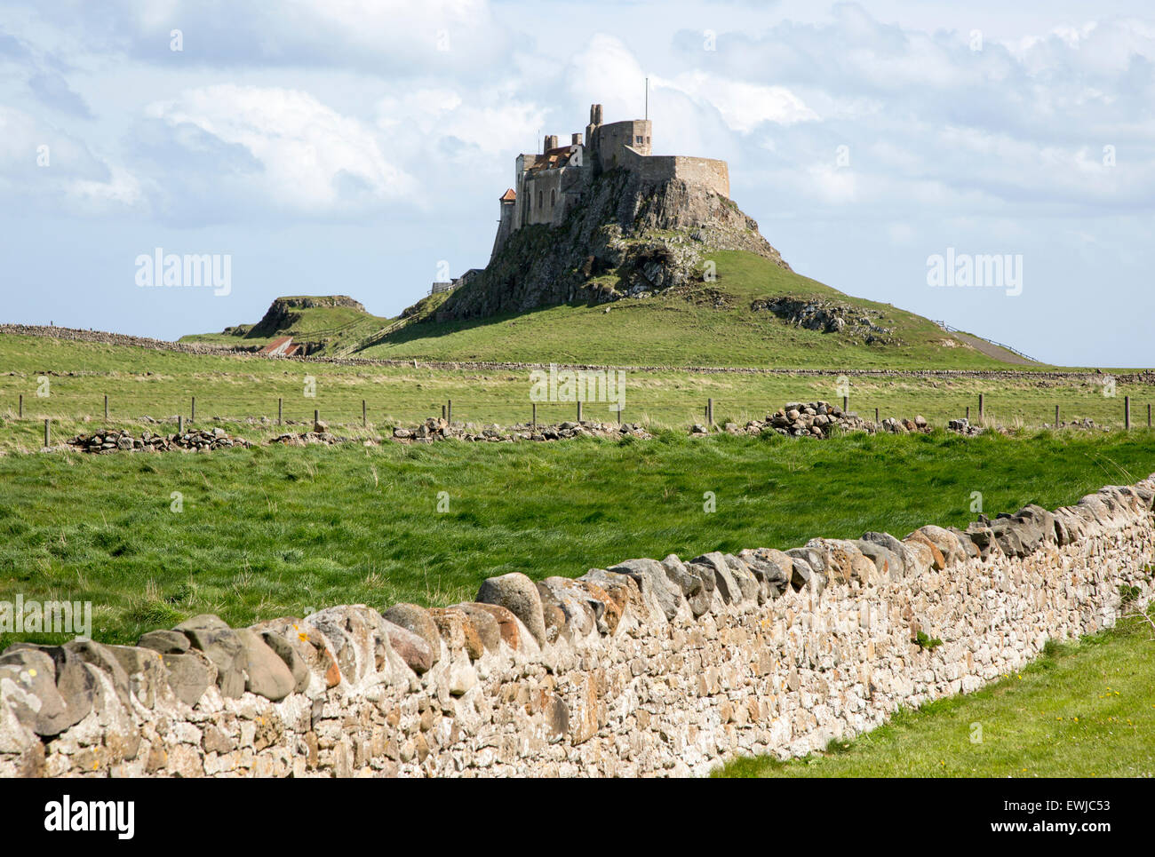 Lindisfarne Castle, Holy Island, Northumberland, England, UK Stock Photo