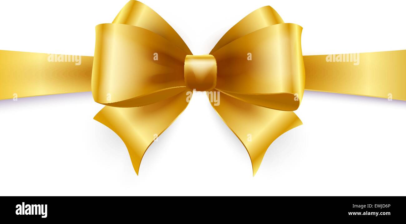 Golden bow. Vector illustration Stock Vector Image & Art - Alamy