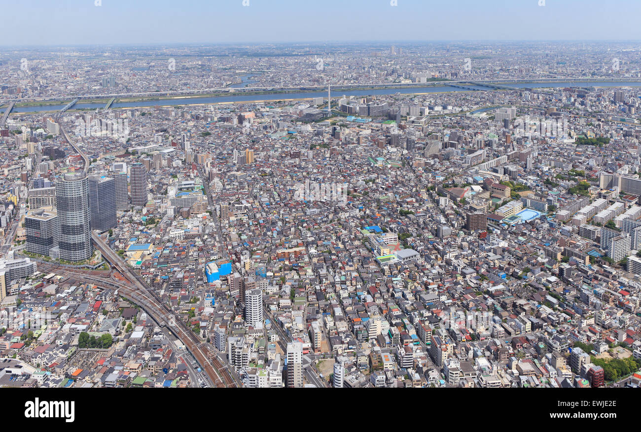 Tokyo skyline at daytime Stock Photo