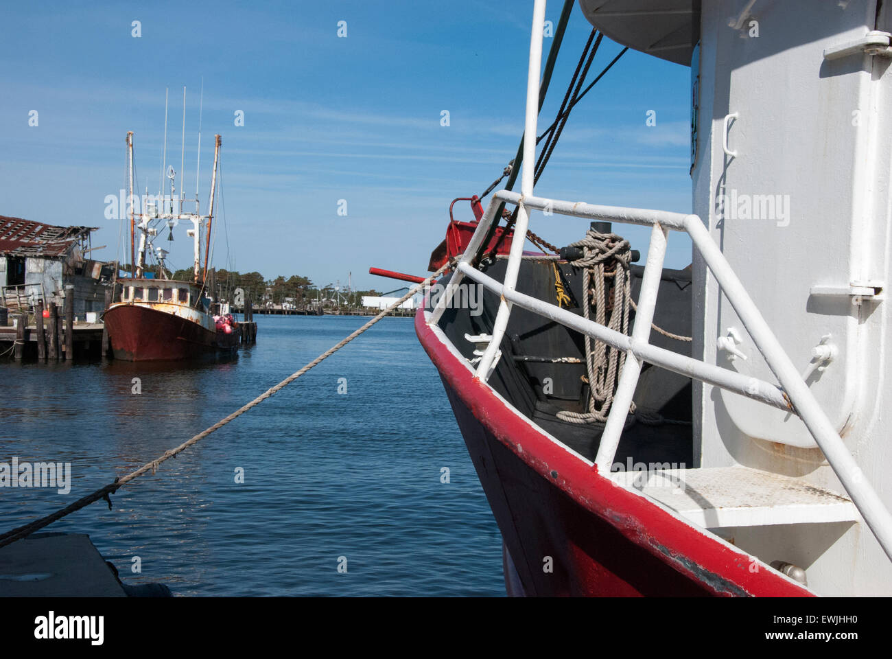 At the dock Wanchese North Carolina Stock Photo Alamy
