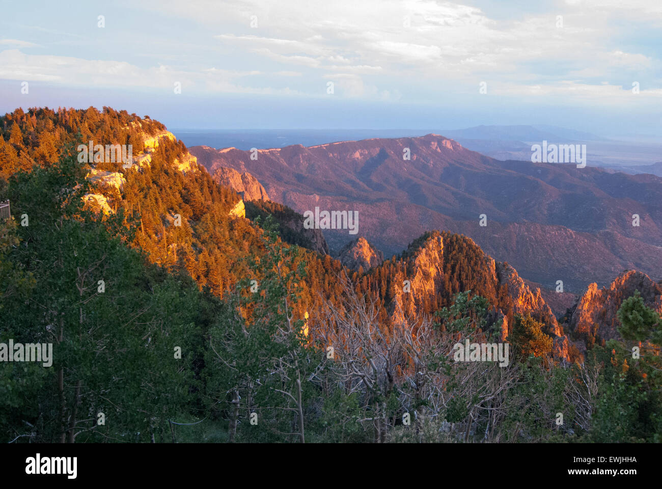 Sandia mountains New Mexico  Albuquerque Stock Photo