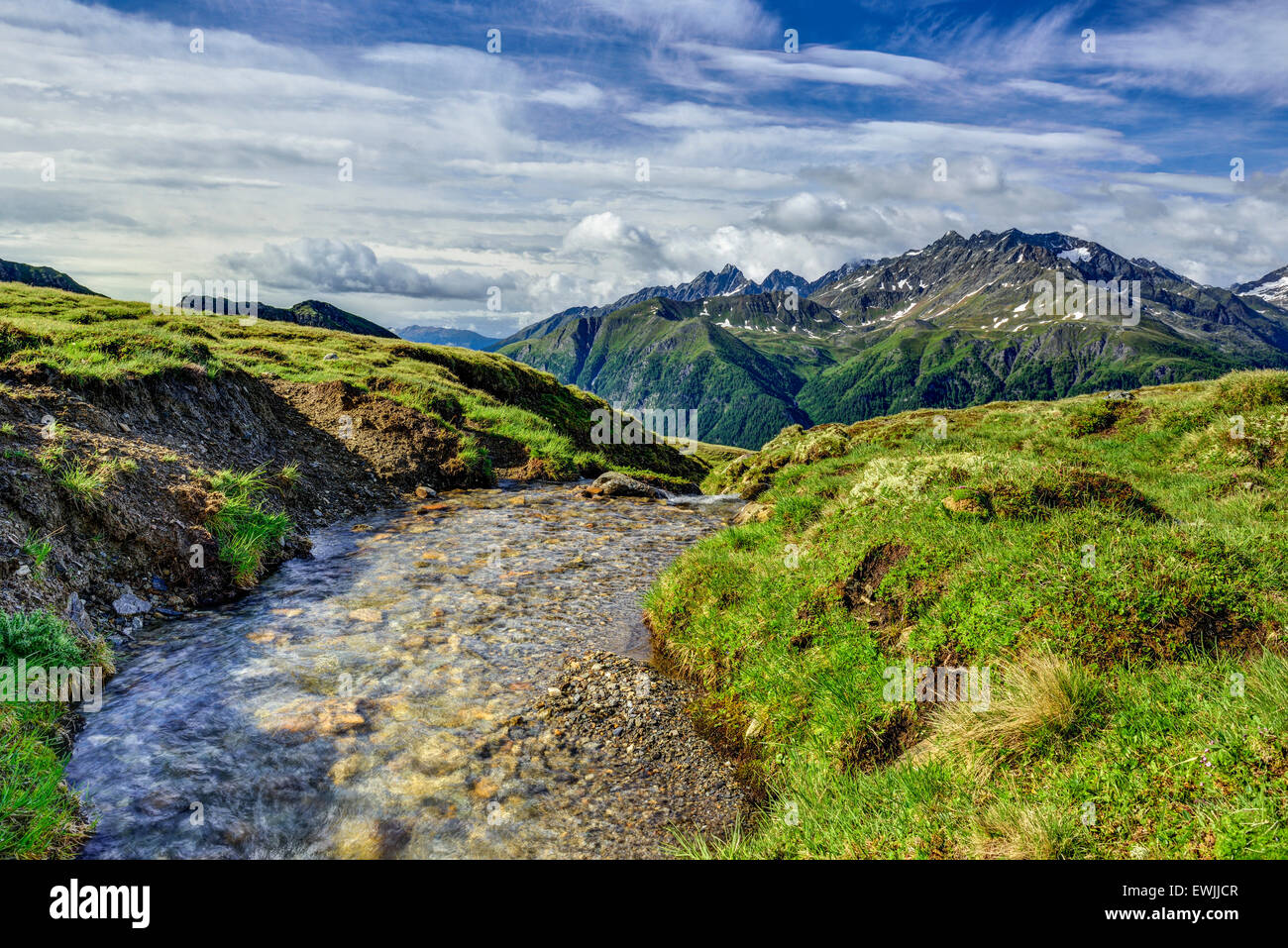 Grossglockner at the end of June. Altitude: 2600m Stock Photo