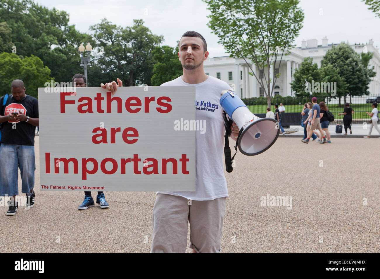 Fathers rallying for father's rights - Washington, DC USA Stock Photo