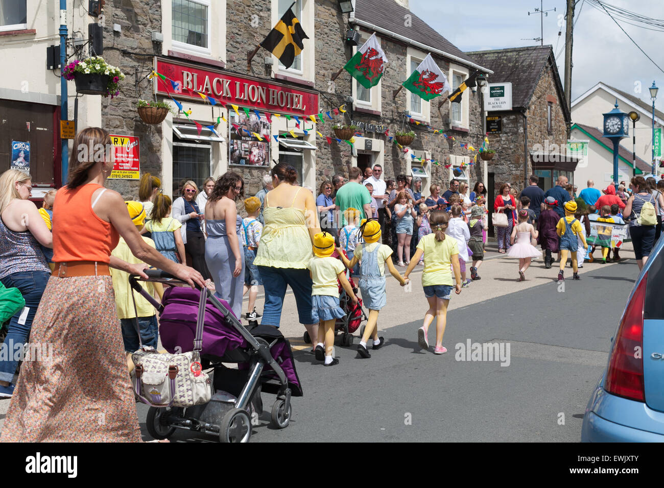 Black Lion Hotel in St Clears Carnival June 2015 in Pembrokeshire Wales