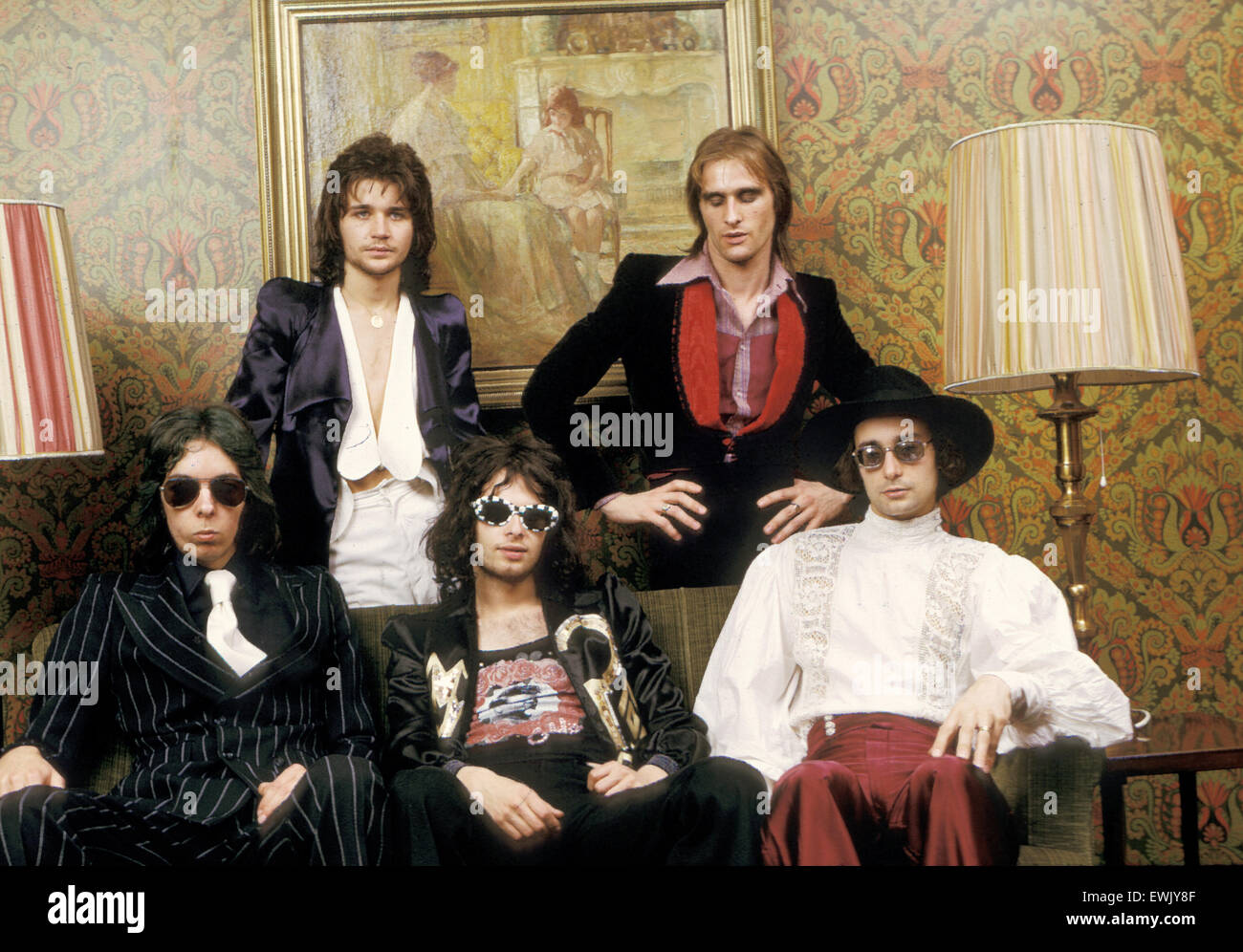 COCKNEY REBEL UK rock group with Steve Harley in 1974 Stock Photo