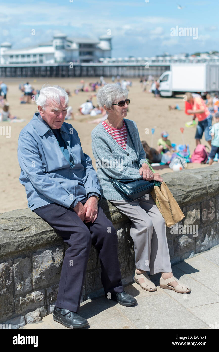 Weston Super Mare, UK Weather Glorious summers day with many people