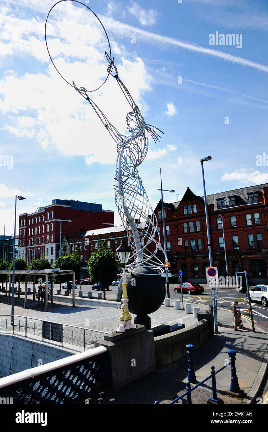 Beacon of Hope, sculpture, by Andy Scott, Thanksgiving Square. Belfast