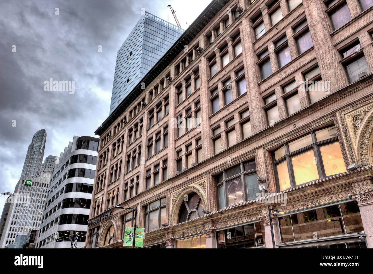 Buildings Old and New Toronto Yonge Street Stock Photo