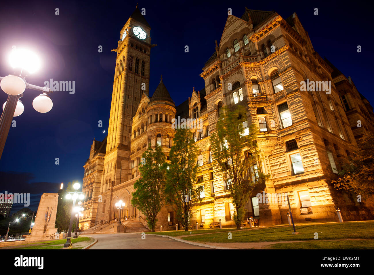 Old City Hall Toronto Ontario Canada downtown night photo Stock Photo