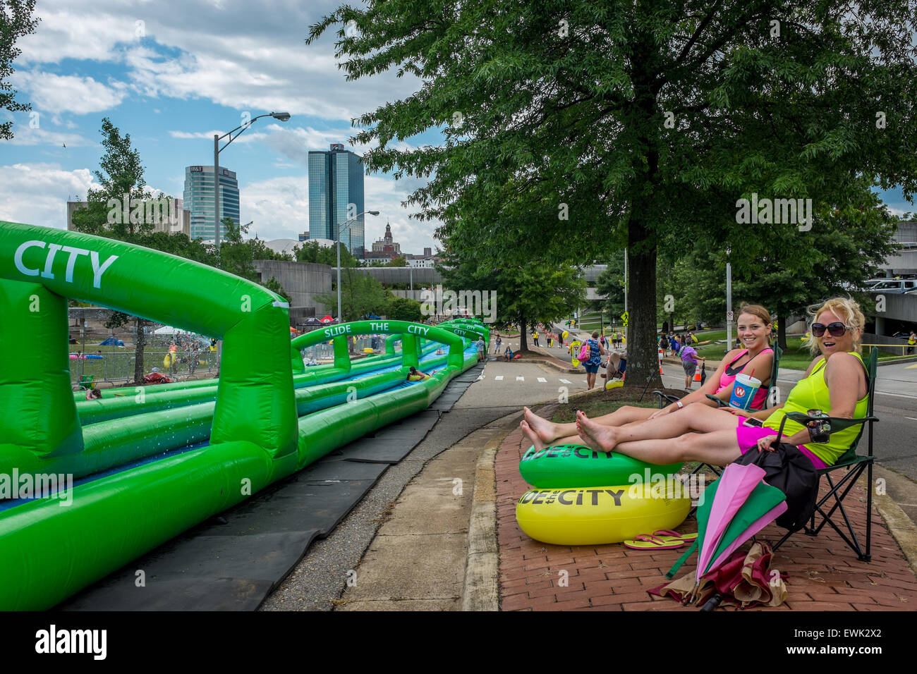 Knoxville, Tennessee, USA. 20th June, 2015. Slide the City Takes Over