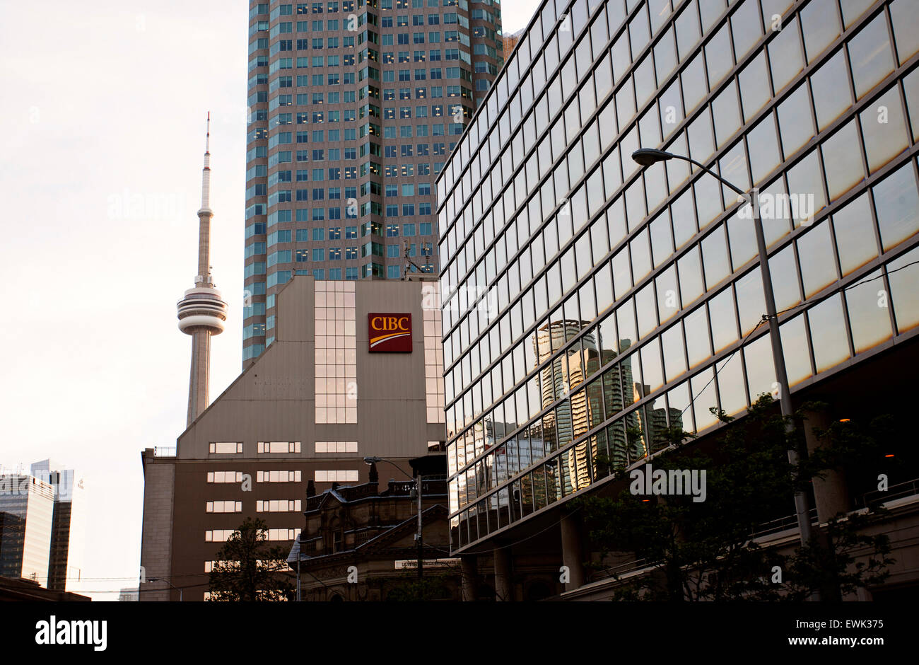 Toronto Skyline from downtown tower area urban Stock Photo - Alamy
