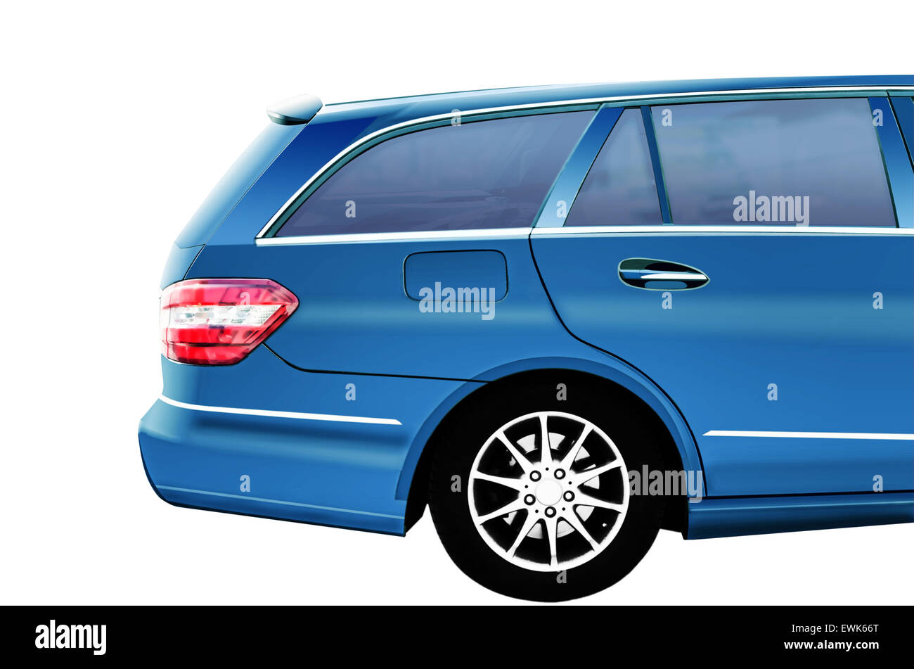 Blue Car isolated on the white background Stock Photo - Alamy