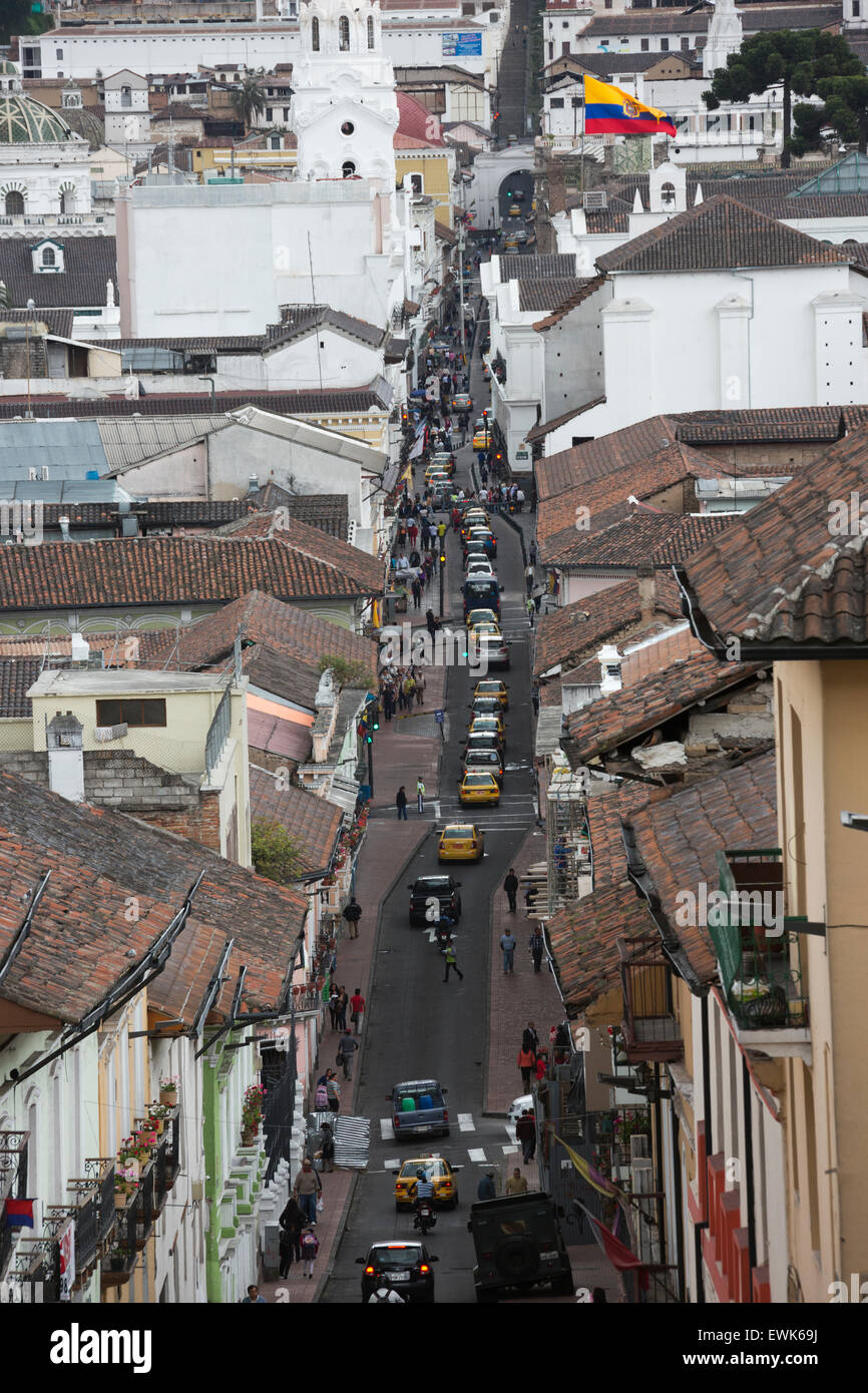 Calle Gabriel Garcia Moreno Stock Photo