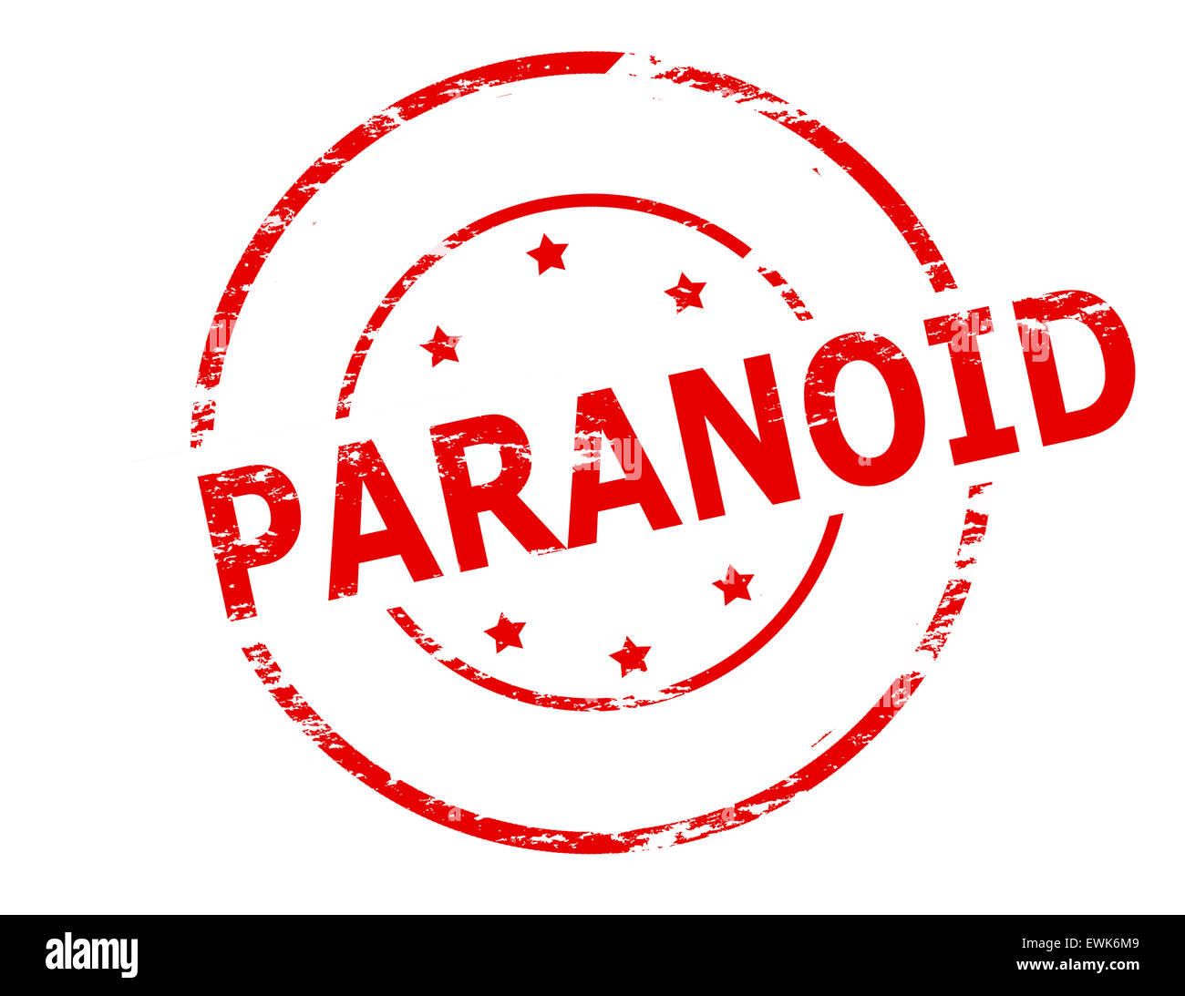 Rubber stamp with word paranoid inside, illustration Stock Photo
