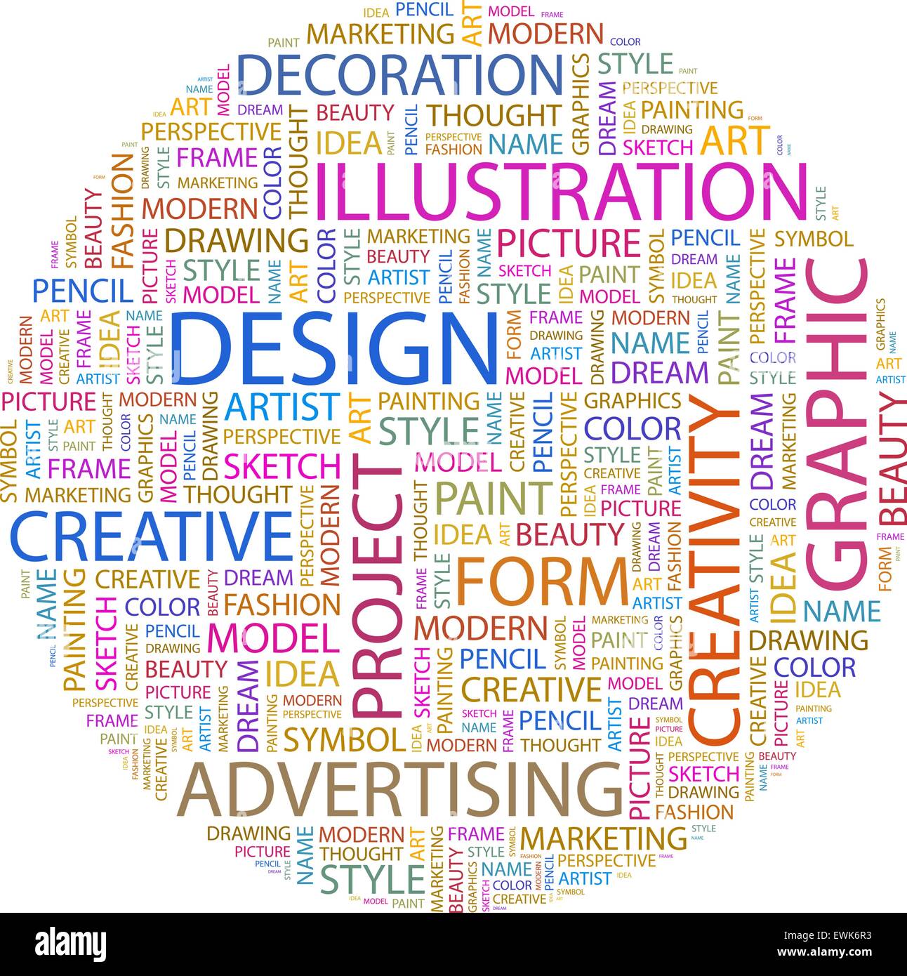 DESIGN. Word cloud illustration. Tag cloud concept collage Stock Vector ...