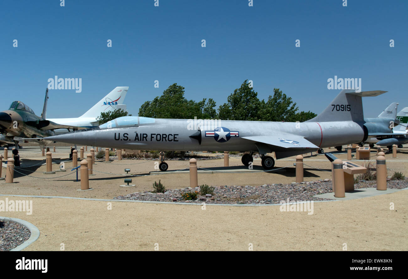 F-104 Starfighter, one of the aircraft at the Joe Davies Heritage Airpark at Palmdale in California Stock Photo