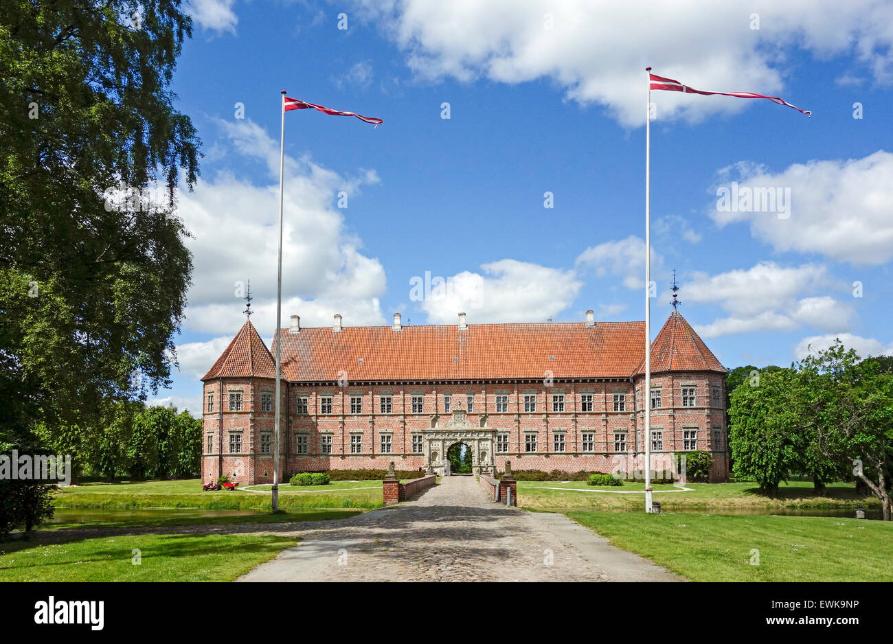 Danish stately home renaissance castle Voergaard near Dronninglund in Northern Jutland Denmark Stock Photo