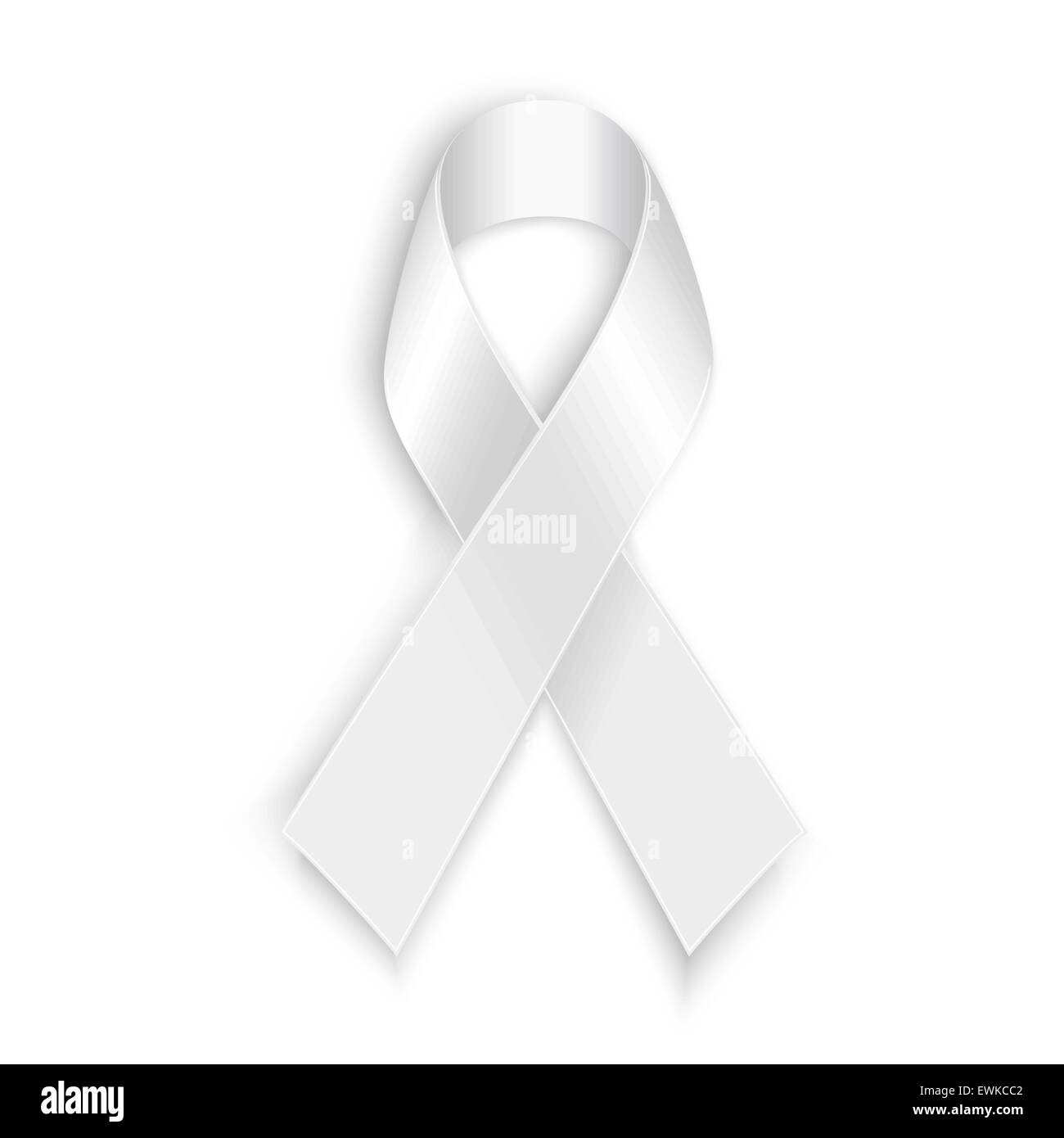 White awareness ribbon Stock Vector