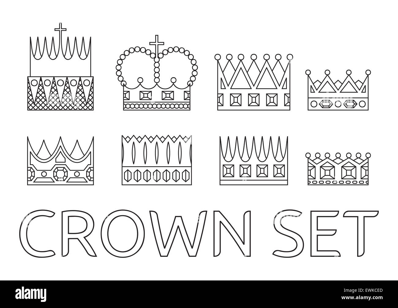 Vector princess crowns hi-res stock photography and images - Alamy