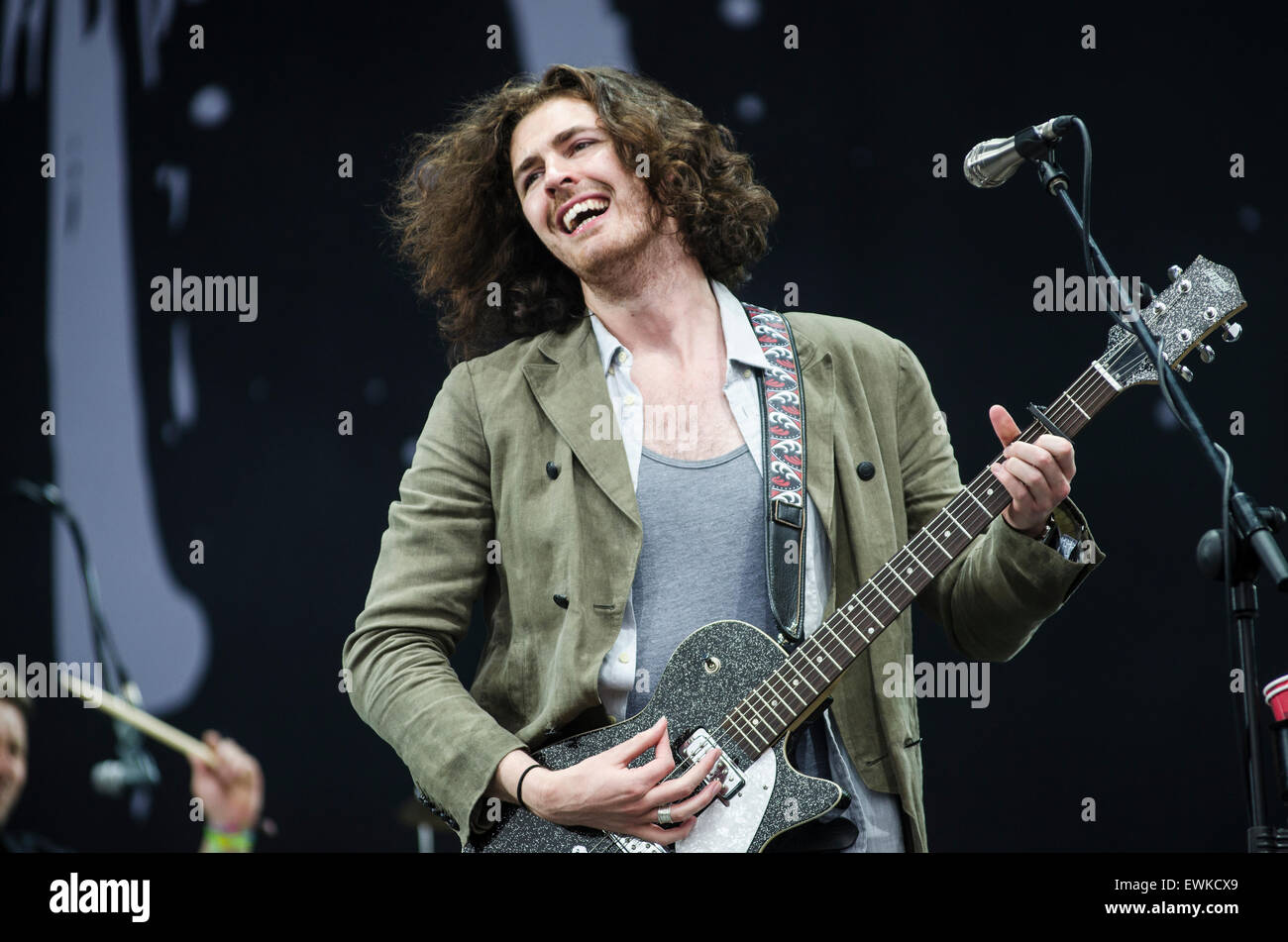 Glastonbury Festival, UK. 28th June, 2015. Hozier performs live on the ...
