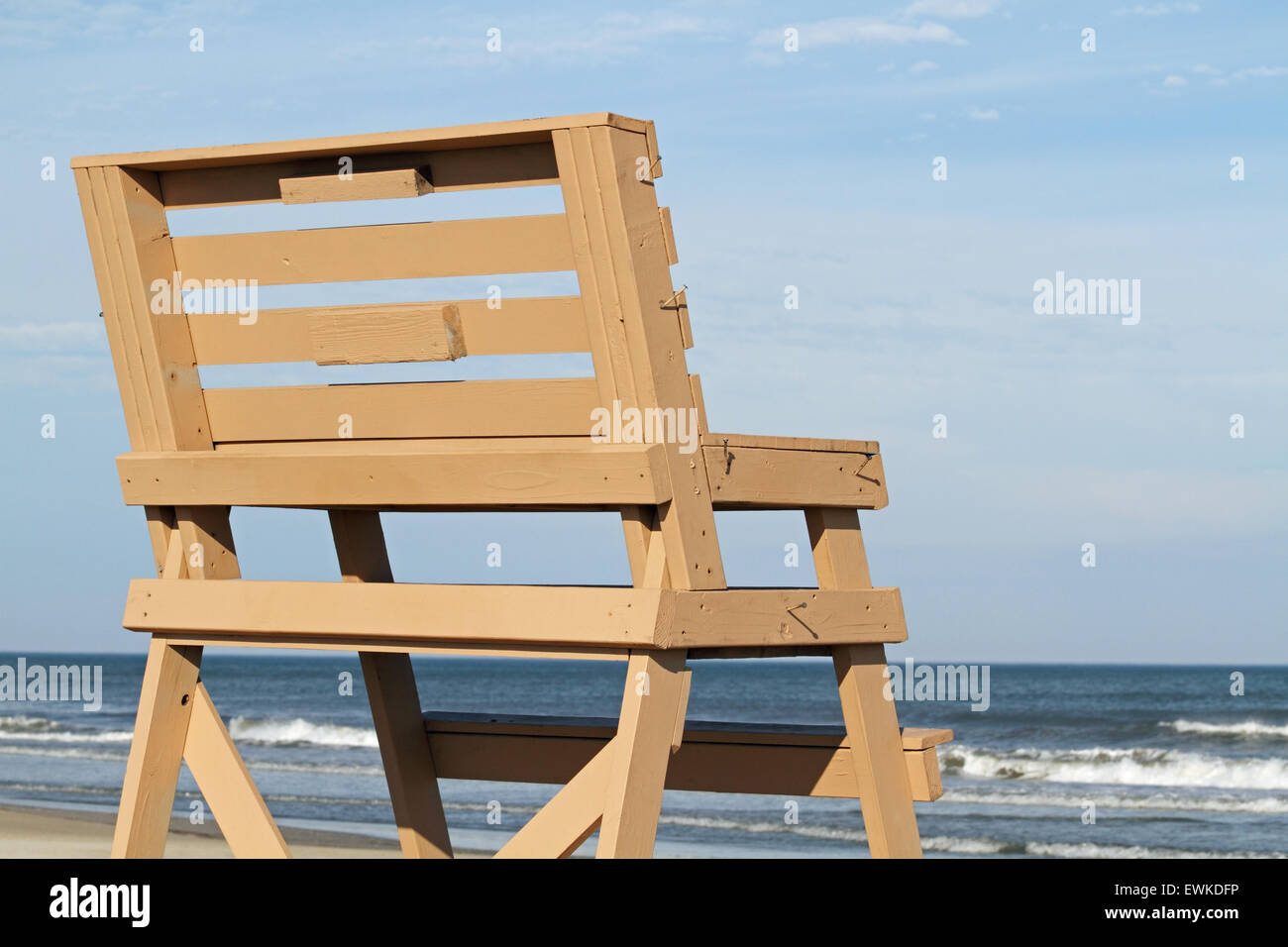 Lifeguard chair on the beach in Wildwood Crest, New Jersey, USA Stock