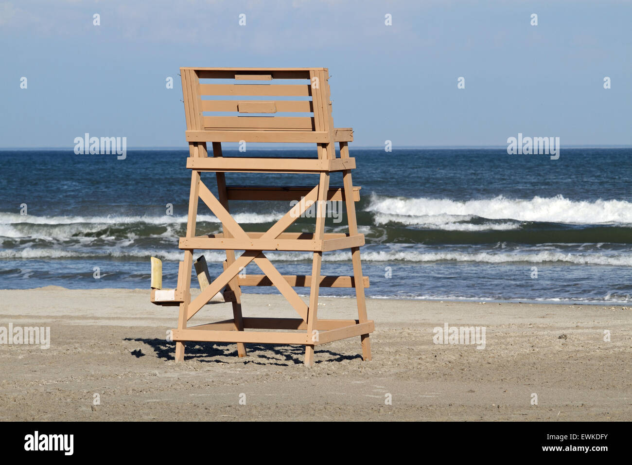A lifeguard chair on the beach in Wildwood Crest, New Jersey, USA Stock