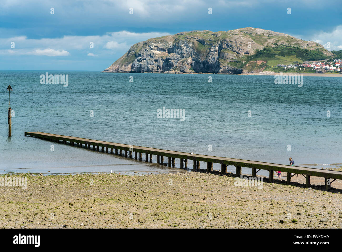 Llandudno Bay with the Little Orme, Llandudno. Clwyd North Wales. Stock Photo