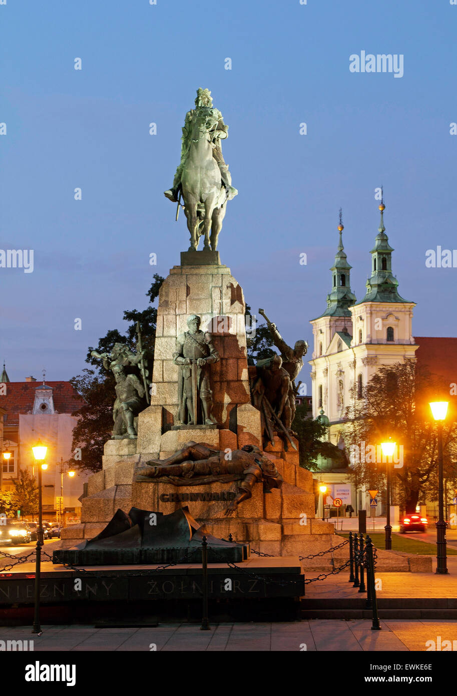 Grunwald Monument, Krakow, Poland Stock Photo