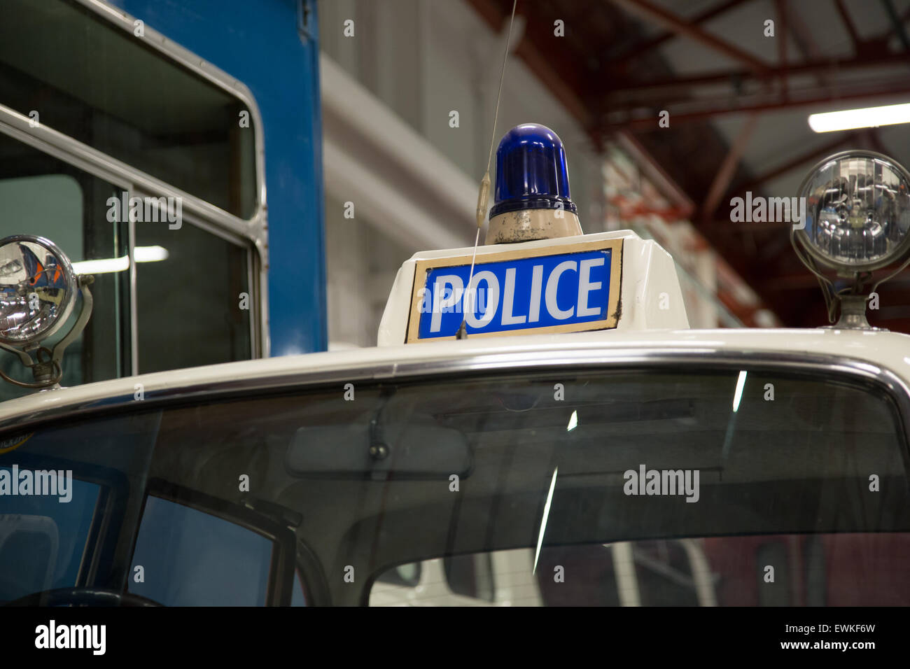 Vintage Police car Transport Museum Coventry UK Stock Photo
