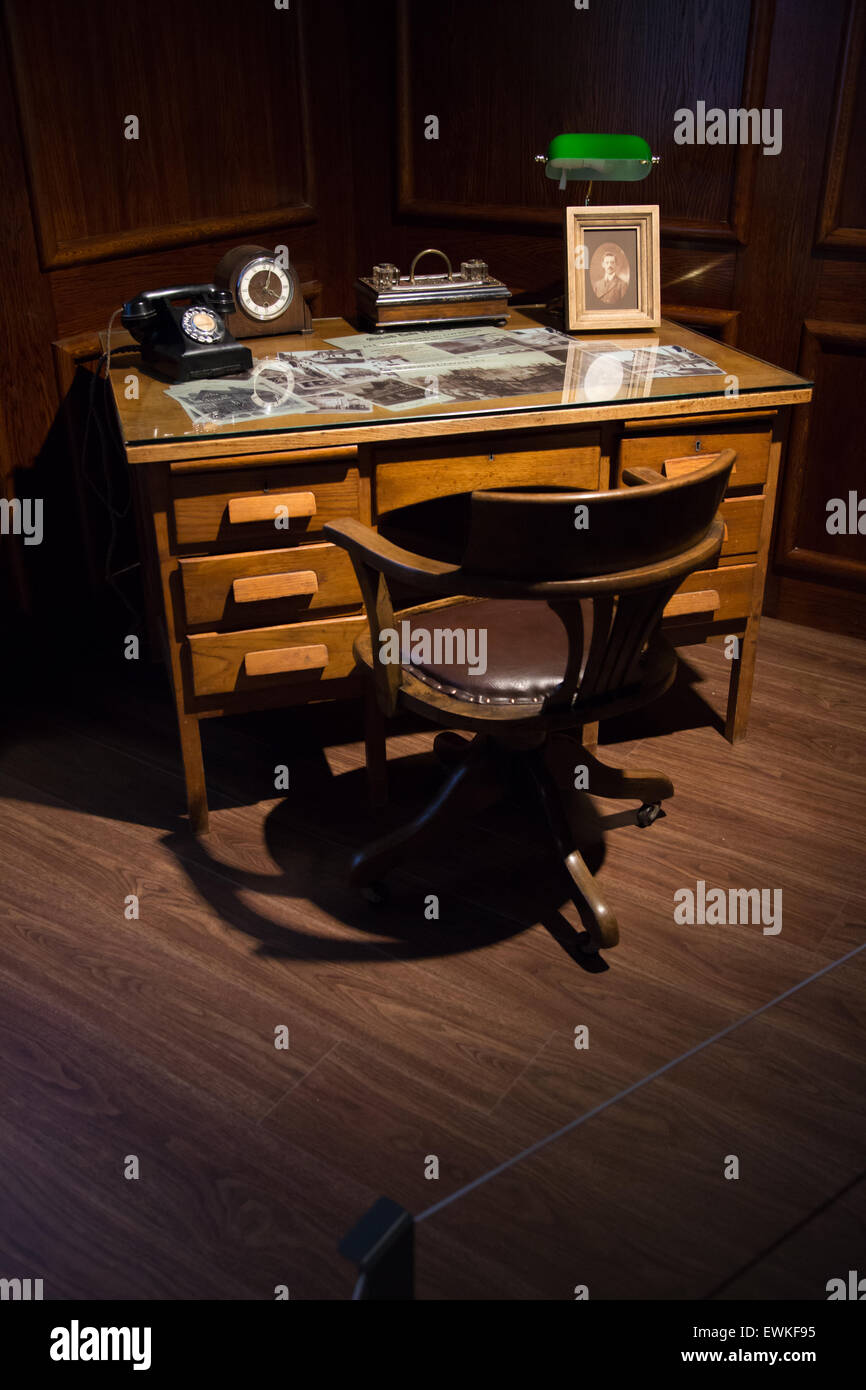 1940s era office display at Coventry Transport Museum Stock Photo Alamy