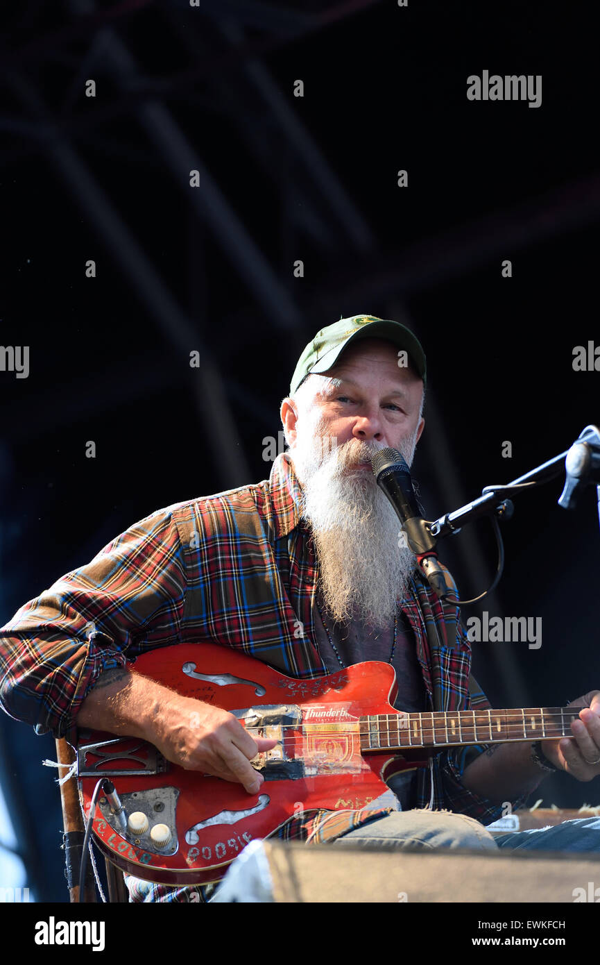 Sea Sick Steve on Stage at Bristol Summer Series Music festival June 2015 Stock Photo