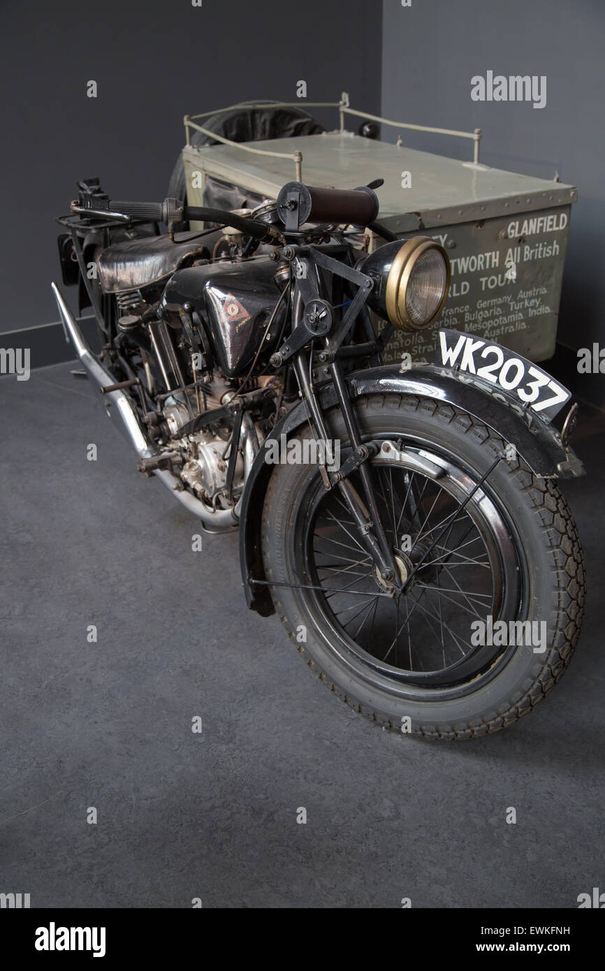 1927 Rudge 500cc Motorcycle and sidecar Stock Photo
