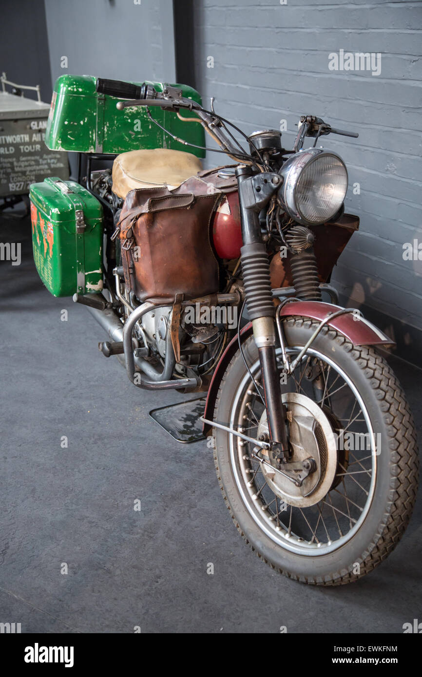 1974 Triumph Tiger 100 Motorcycle used by Ted Simon on his Round World trip Stock Photo