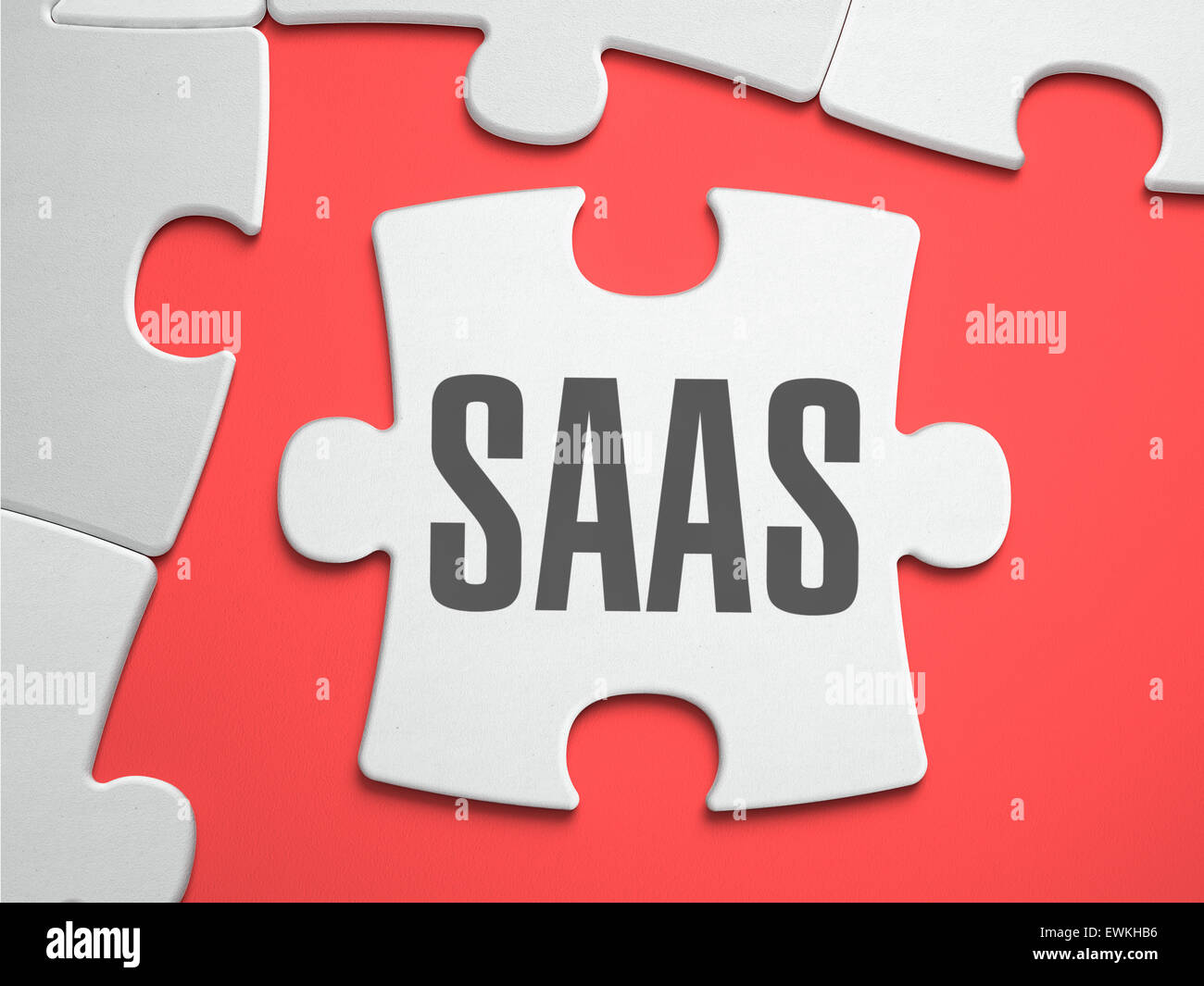 SAAS - Puzzle on the Place of Missing Pieces. Stock Photo