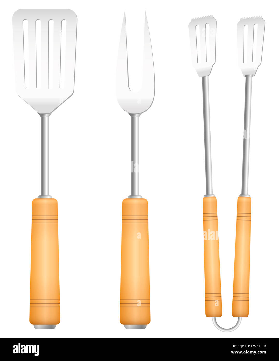 Barbecue utensils white background hi-res stock photography and images -  Alamy