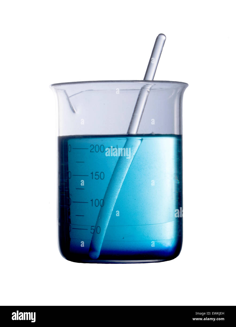 beaker with blue chemicals Stock Photo Alamy