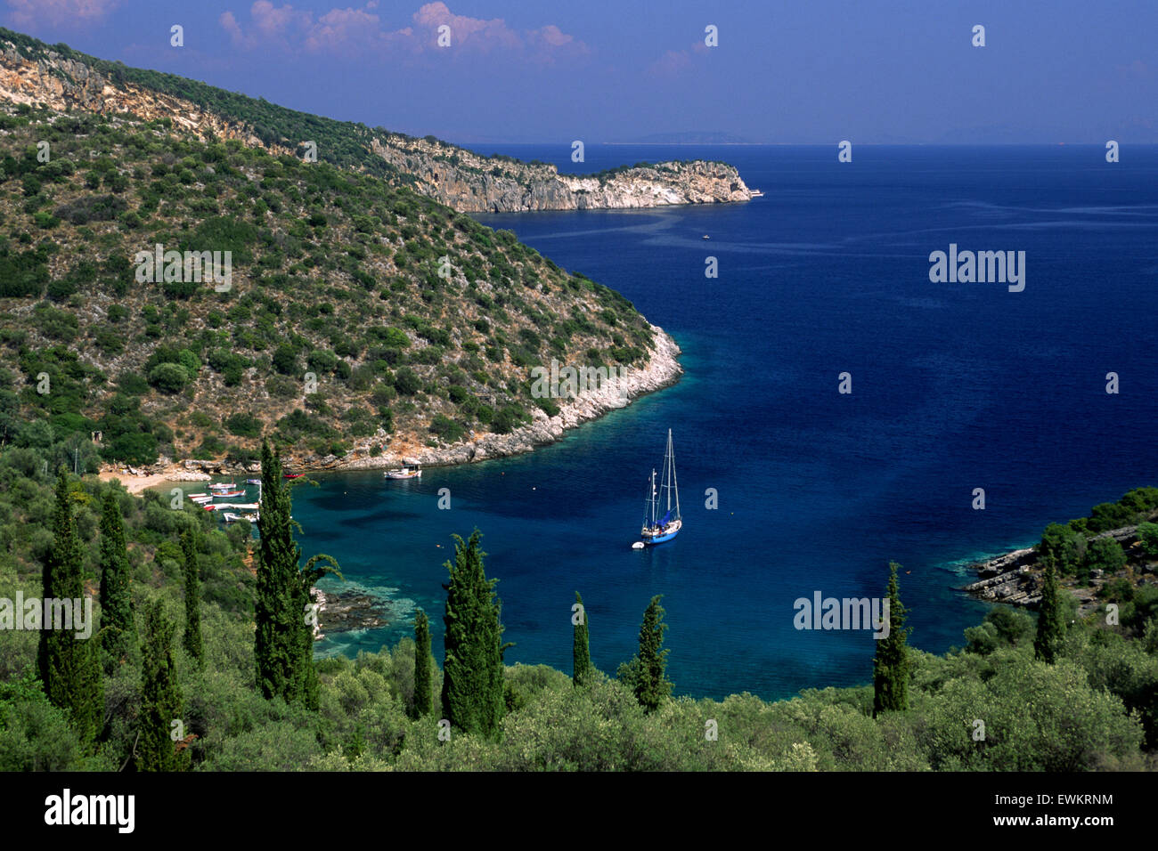 Greece, Ionian Islands, Ithaca, Sarakiniko bay Stock Photo