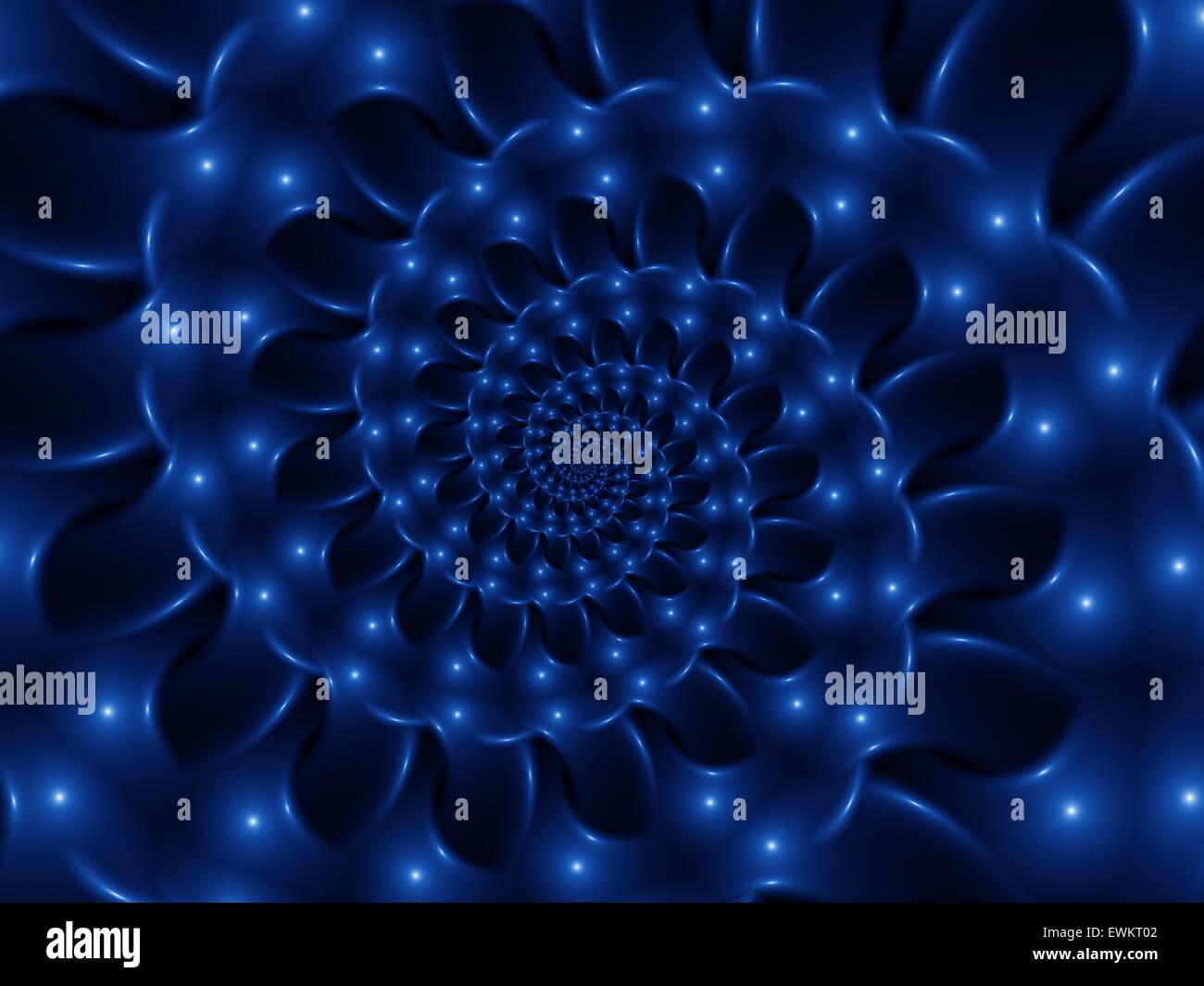 Digital Blue Spiral Art Background Stock Photo - Alamy