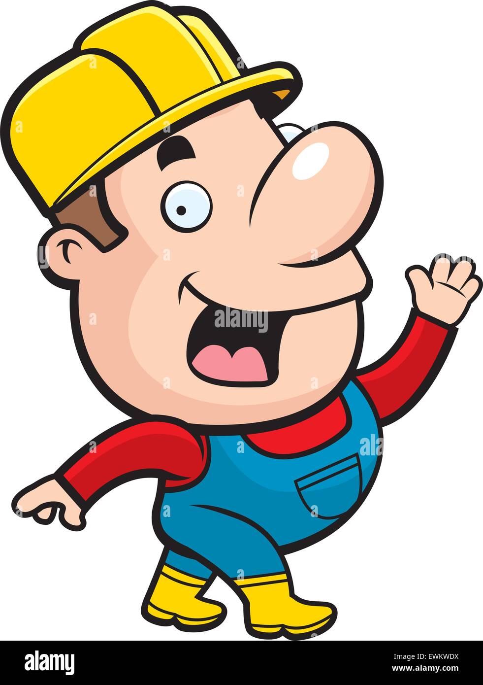 happy construction workers cartoon