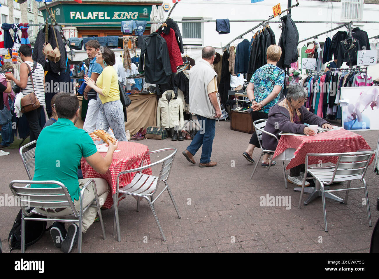 Portobello Road market North Kensington West London England Stock Photo