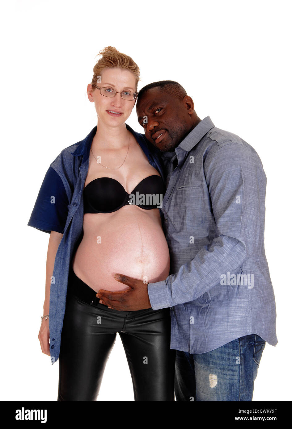 Beautiful multiracial woman pregnant hi-res stock photography and images