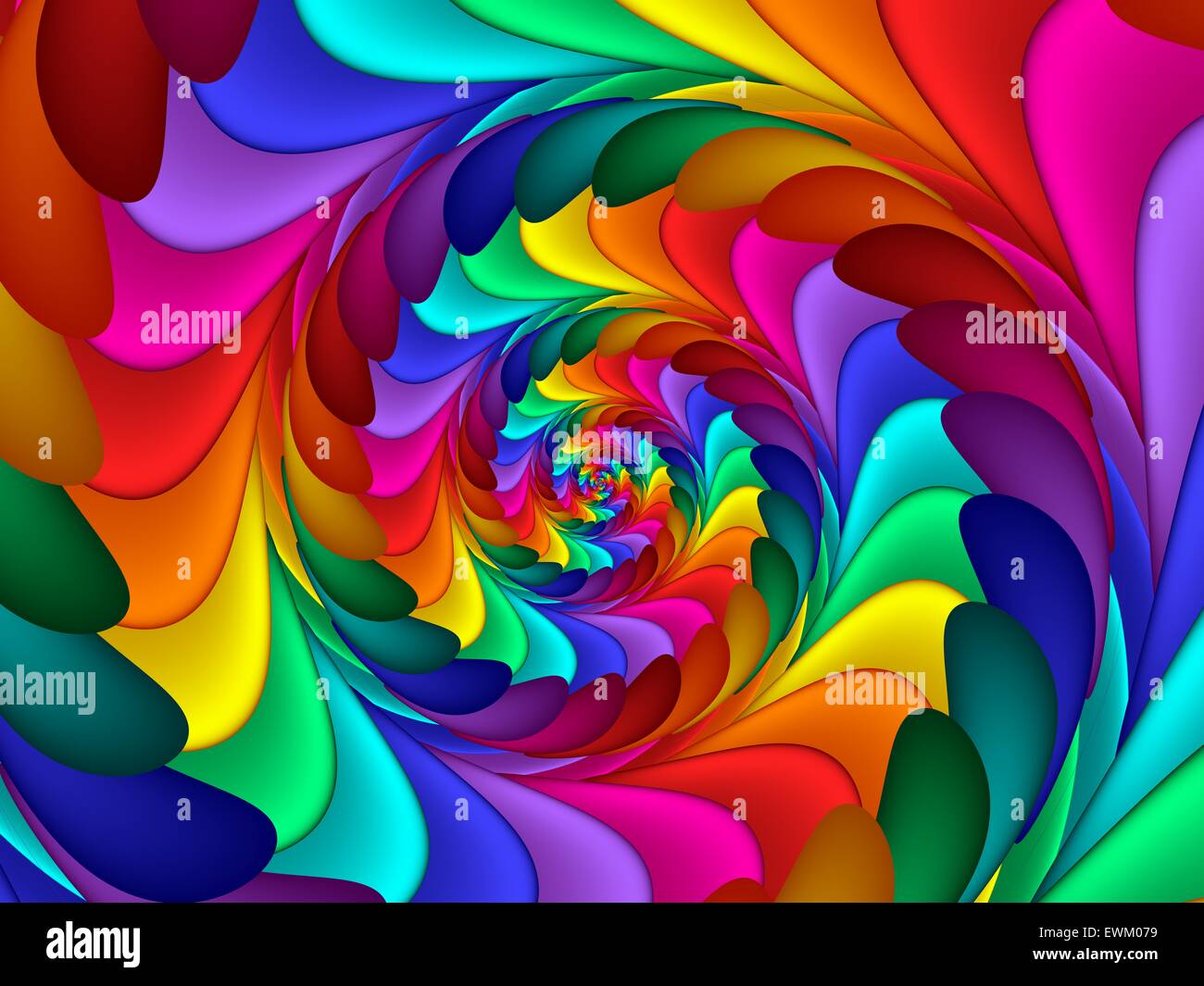 Beautiful rainbow Psychedelic Spiral Fractal Stock Photo - Alamy